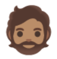 bearded man emoji